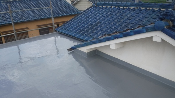 神奈川県横浜市旭区 雨漏り補修工事(陸屋根ウレタン防水工事)　施工後