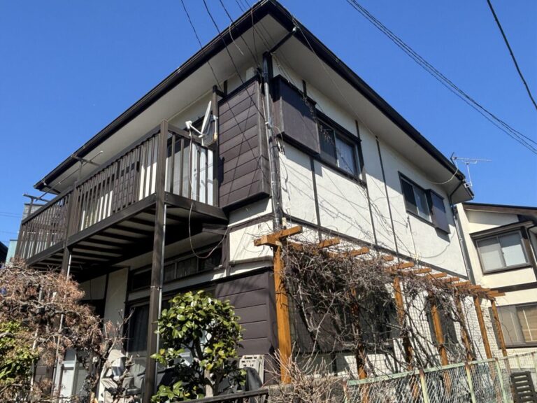 横浜市南区のモルタル住宅 外壁塗装・屋根塗装施工後 外観